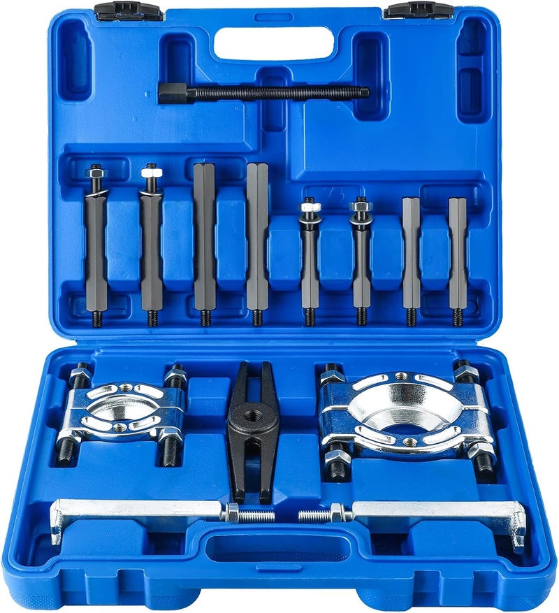 weyleity Heavy Duty 5-Ton Bearing Puller Set | 14PCS Wheel Hub Axle Puller Kit, 2" and 3" Splitters Gear Removal Tool, Bearing Separator Puller Kit for Automotive Repair - Image 1